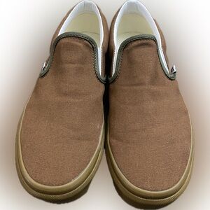 Vans Classic Custom Slip Ons 10 W/8.5 M Brown